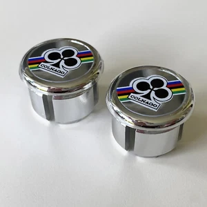 Colnago World Champion Bicycle Handlebar Chrome Plastic Bar Plugs, Caps - Picture 1 of 4