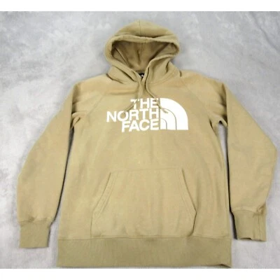 Pulôver North Face com capuz feminino XS logotipo bronzeado estampa gráfica lã esmagada - Imagem 1 de 4