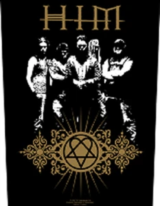 HIM BACK PATCH  SEW ON MADE IN ENGLAND UNDER LICENSE SCREEN PRINTED - Picture 1 of 2