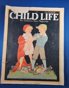 1930 CHILD LIFE Magazine Rand McNally School Time Children Illustrated September - Foto 1 di 10