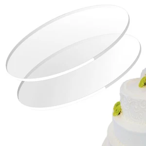 8.5 inch Acrylic Cake Discs - Set of 2 Circles (0.22 inch thick) - Picture 1 of 5