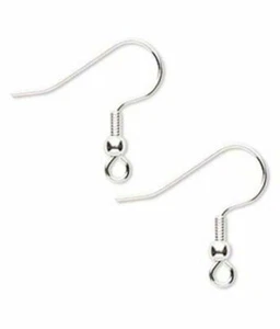 Paquete de 1000 ganchos para pendientes enchapados en plata para hacer joyas - Imagen 1 de 6