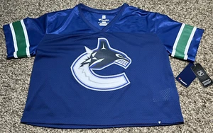 NUEVA Camiseta deportiva recortada para mujer Fanatics Vancouver Canucks NHL (mediana) - Imagen 1 de 4