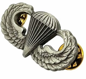 US ARMY Airborne Parachutist Fallschirmjäger Sprungflügel Abzeichen Pin oxidiertes Abzeichen - Bild 1 von 4