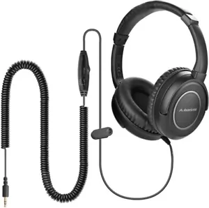 Avantree HF039 Long Coiled Cord Headphones for TV 16.4 Feet / 5M Extended Range - Picture 1 of 7