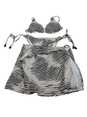 Conjunto Bikini Carter Rojo Negro y Beige Talla Pequeña Ver Detalles Foto 1 de 4