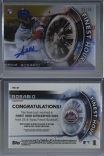 2018 Topps Finest Hour Gold Refractor /50 Amed Rosario #FHA-AR Rookie Auto RC
