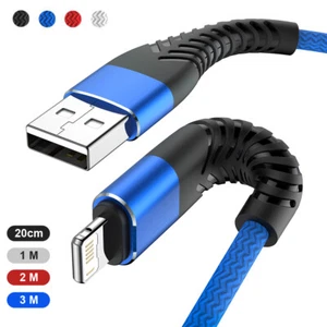 USB Cable Braided Fast Charging Quick Charger Cord For iPhone 13 14 Pro Max iPad - Photo 1 sur 15