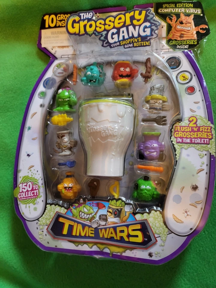 ¡NUEVO! ¡Juego Grossery Gang Time Wars Flush 'N' Fizz sin usar, en caja! ¡10 Grosseries en el interior! Foto 1 de 1