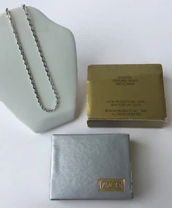 Vintage Avon 18” Esquire Sterling Silver Link Chain Necklace New In Box - Picture 1 of 13