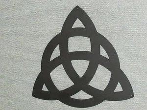 Large Wood TRINITY KNOT Wall Decor Art Celtic Triquetra Symbol - Picture 1 of 2