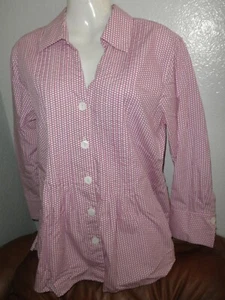 Damen 3/4 SLV Bluse, Flieder Lila & Weiß Faltenfrei Form Foxcroft, 6 - Bild 1 von 1