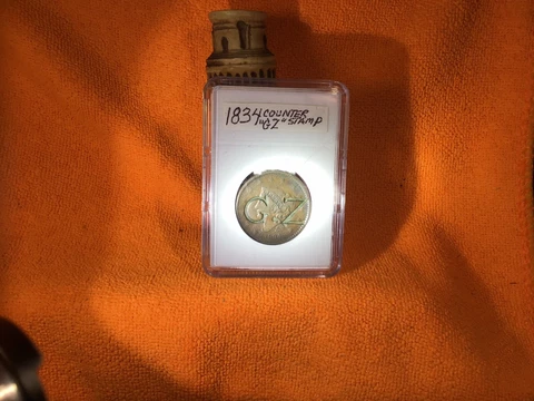 1834 LARGE CENT  COUNTER STAMPED GZ FREE SHIPPING Cover