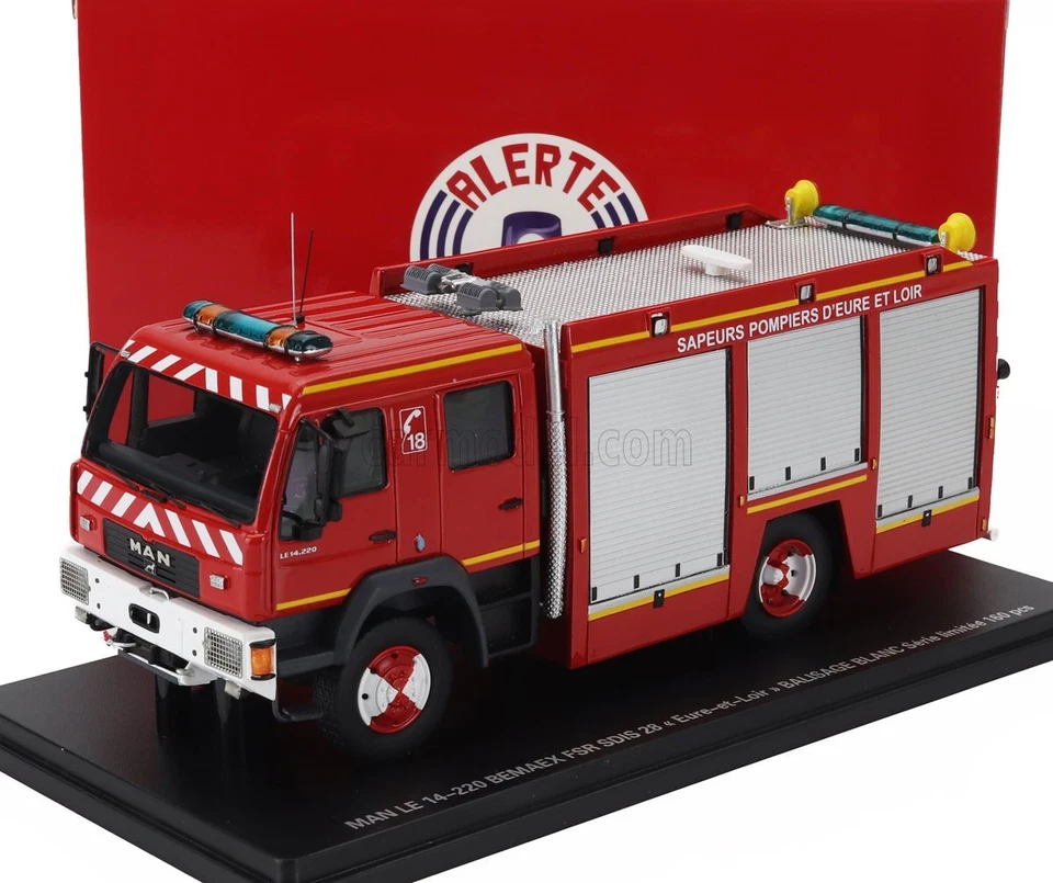 1/43 ALERTE - MAN - LE 14.220 TANKER TRUCK DOUBLE CABINE BEMAEX FSR ALERTE0149A - Immagine 1 di 1