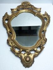 Antique Mirror Style Louis XV Wood Golden Middle 20th