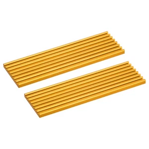 2 Pack M.2 2280 Nvme SSD Kühlkörper Kühler mit Pad Legierung 70x22x3mm Gold - Bild 1 von 5