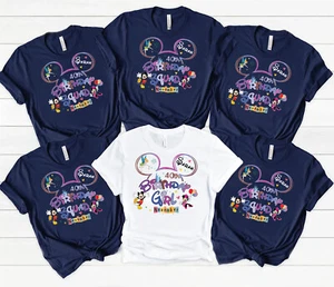 Disney Bithday theme matching Tshirt ,Personalised month age name, Disney Squad - Picture 1 of 4
