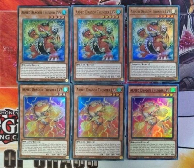 6x ARMED DRAGON THUNDER je 3x LV 3+5 BLVO-EN003 Super Rare NM 1st Edition - Bild 1 von 4