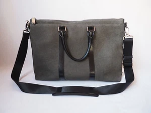 Brahmin Beckett East West Business Tote Genuine Leather Charcoal Asian $475 - Picture 1 of 14