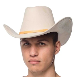 Adult Men's White Suede Cowboy Hat William Westworld Halloween Costume Accessory - Picture 1 of 1