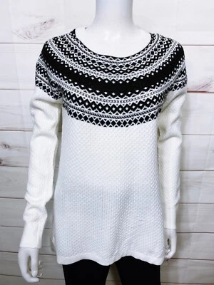 Suéter de mujer Calvin Klein talla S blanco y negro manga larga Foto 1 de 4