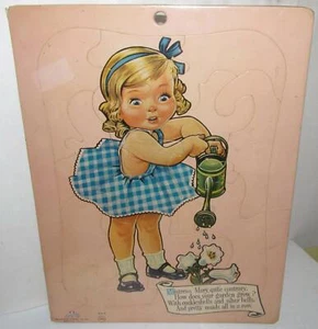 Mistress Mary Quite Contrary Picture Puzzle Winthrop Atkins Co. - Gardening - Picture 1 of 5