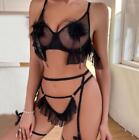 2024 New French Design Sexy Lady See Through Sleepwear Dress Woman Lingerie Set