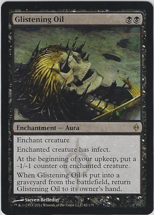 Magic The Gathering MTG - 1x GLISTENING OIL - New Phyrexia Black Rare NM - Image 1 of 2