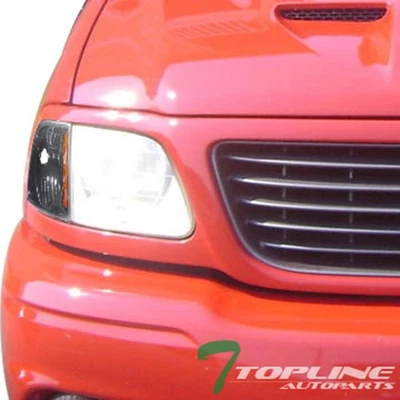 Topline For 1997-2003 Ford F150/Expedition Black Amber Signal Corner Lights - Image 1 of 2