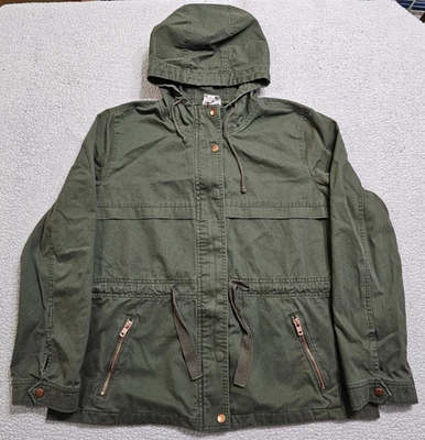 St John's Bay Cargo Army Green Jacket Size XL, 100% Cotton, Grunge/Utility Wear - Image 1 of 4