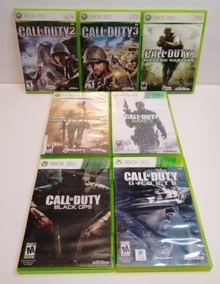 Call Of Duty Microsoft Xbox 360 Spiele COD 2 3 4 MW2 MW3 Black Ops & Ghosts FPS - Bild 1 von 4