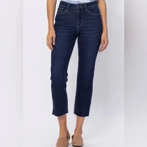 Judy Blue Damen Leave Her Wild High Rise Cropped Straight Jeans 16W NEU - Bild 1 von 13