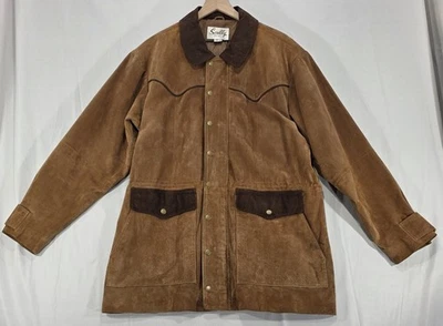 Scully Men's Chore Jacket Suede Leather Barn Coat Ranch Western Outdoor Brown XL - Image 1 of 4