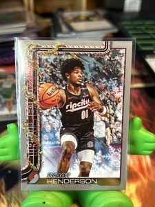 2025-26 Topps Holiday Silver Glitter Scoot Henderson Trail Blazers #H96 - Picture 1 of 3