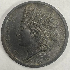 1924 Lucky Penny Souvenir Springfield, Illinois - Picture 1 of 3