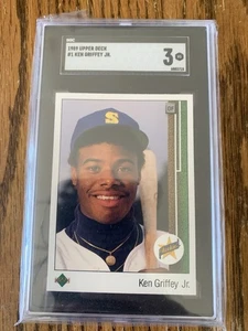 ken griffey jr rookie card upper deck SGC 3 VG - Bild 1 von 10
