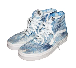 Vans High Top Sneakers Splatter Paint Blue Damengröße 9 EINMAL GETRAGEN - Bild 1 von 6