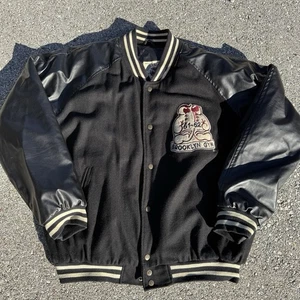 Vintage Steve and Barry's Men's Brooklyn Gym Black Wool Varsity Jacket Size XL - Picture 1 of 7