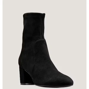 Stuart Weitzman Yulianna Botines 7 Negro Gamuza Botín Nuevo sin Etiquetas Tacón - Imagen 1 de 9