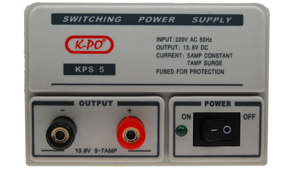 K-PO KPS-5 Netzgerät 13.8V DC / 5 bis 7 Ampere - Schaltnetzteil - Bild 1 von 3