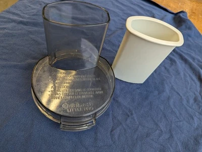 CUISINART LITTLE PRO PLUS FOOD PROCESSOR BOWL COVER/LID DLC-504 W/ Pusher (#C1#) - Image 1 of 4