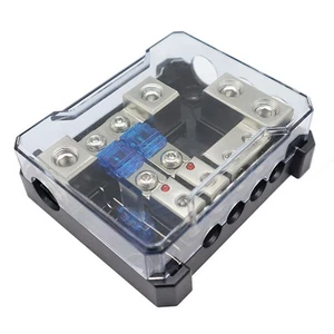 4 Way Fuse Holder Distribution Block with 60A Fuses for Vehicle Audio Setup - Picture 1 of 12