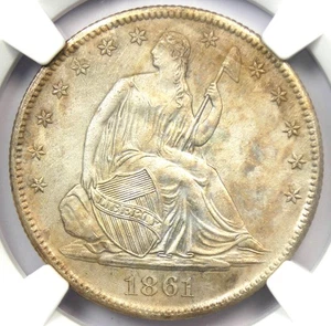 1861-O Seated Liberty Half Dollar 50C from SS Republic Shipwreck - NGC Certified - Picture 1 of 4