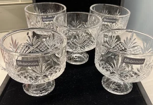 (5) Shannon von Godinger Kristall Eis Sherbert Tassen Gläser 2 3/8" hoch x 3" - Bild 1 von 5