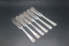 6 HOLMES & EDWARDS CENTURY SUPER PLATE SILVERPLATE 5-5/8" FLAT BUTTER SPREADERS
