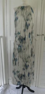 H&M Blue Mix Lined Silky Long Dress Size XL - Picture 1 of 5