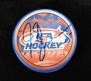 Jamie Langenbrunner Team USA Signed Hockey Puck JSA Authenticated - Picture 1 of 2
