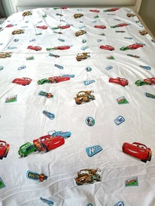 2009 Disney Pixar World of Cars Twin Flat Sheet or Cutter Fabric Craft 66"x96" - Picture 1 of 10