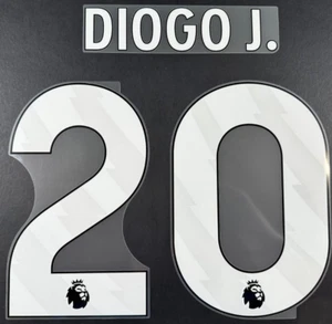 LIVERPOOL 2025/26 DIOGO J. 20 OFFICIAL AVERY DENNISON WHITE PLAYER SIZE NAME SET - Picture 1 of 2