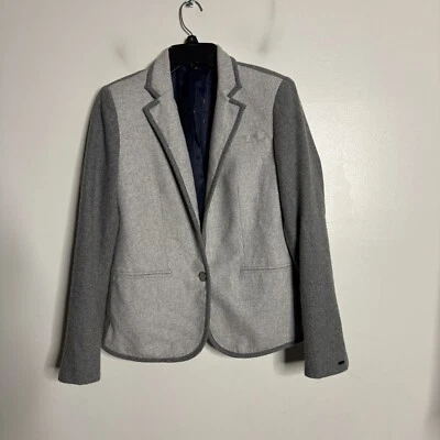Blazer Tommy Hilfiger 4 Mujer Gris 2 Tonos Mezcla Lana Foto 1 de 4
